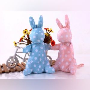 Pink blue rabbit bunny mini umbrella polka dot